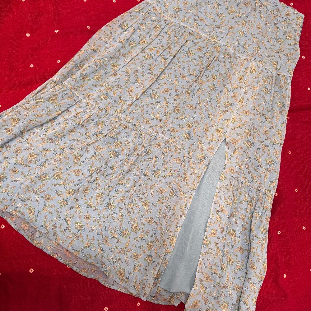 Sezane Tammie Skirt Prairie Bleu Vintage - Size 36